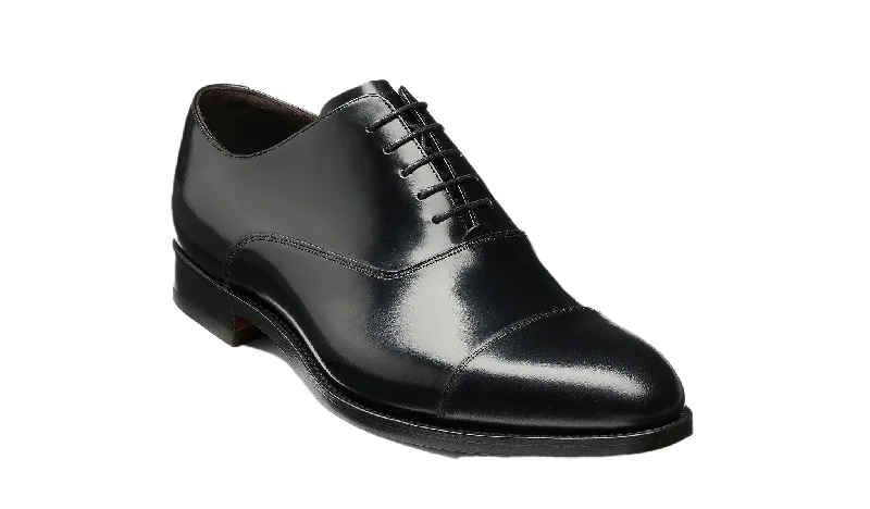 durable leather shoes for men-Warnford - Black Polish