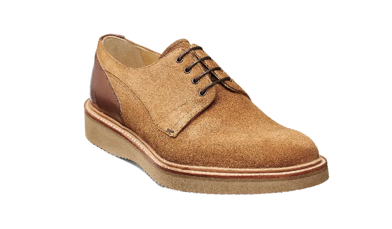 brown formal shoes with lace-up design-Stratton - Coffee Suede Calf