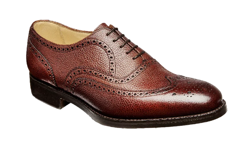 elegant slip-on oxford shoes for men-Malton 2 - Cherry Grain