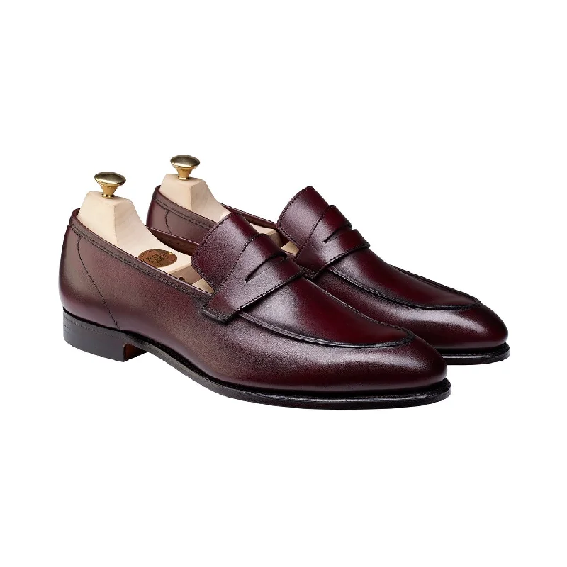 men’s leather dress shoes with sleek design-Lucy Burgundy Burnished Calf