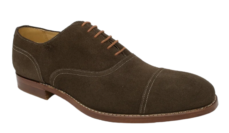 formal leather shoes with memory foam sole-Niven - Mid Brown Suede