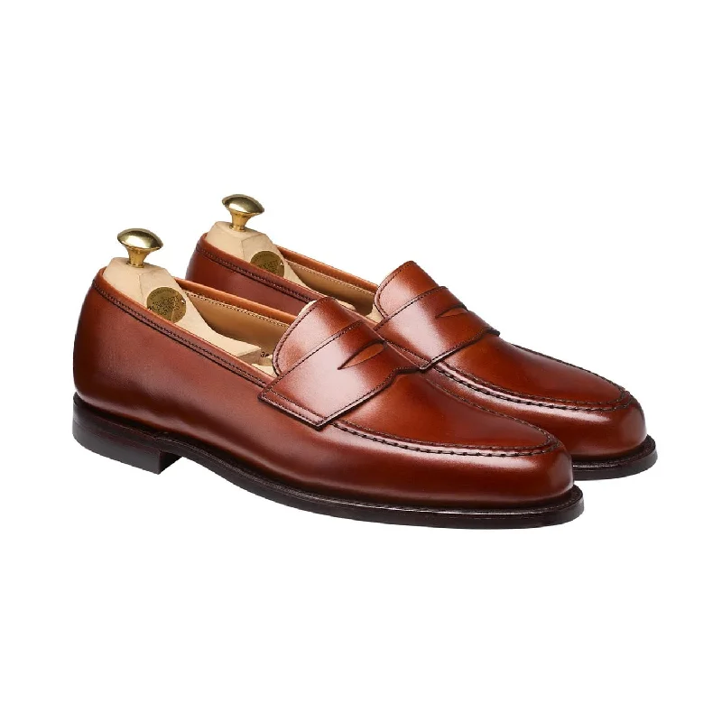 men’s leather oxford shoes with comfort-Boston Chestnut Burnished Calf