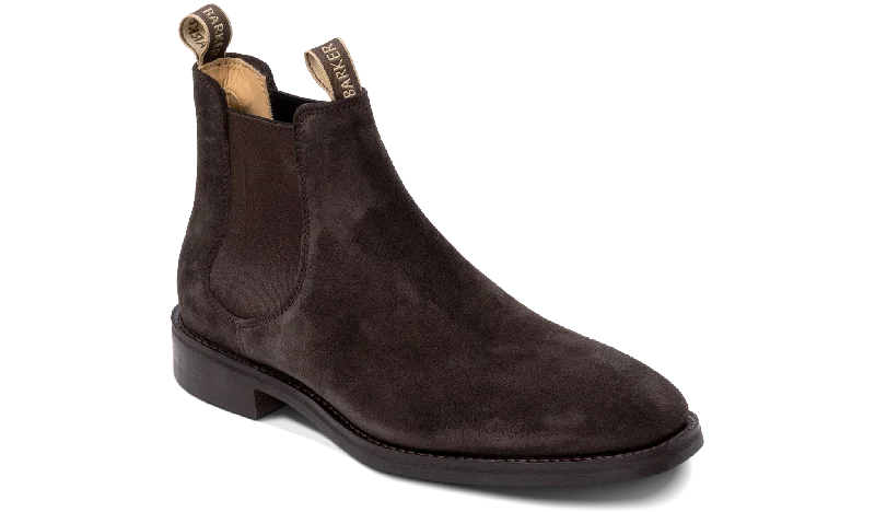 classic brown leather shoes for men-Sutton - Dark Brown Suede