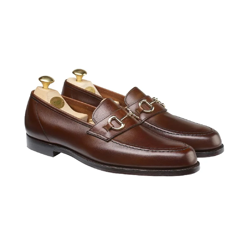 men’s leather dress shoes with pointed toe-Finchley 2 Dark Brown Burnished Calf