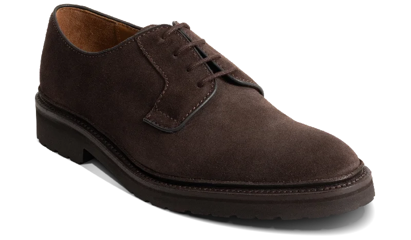 luxury oxford shoes for men-Truro - Brown Suede