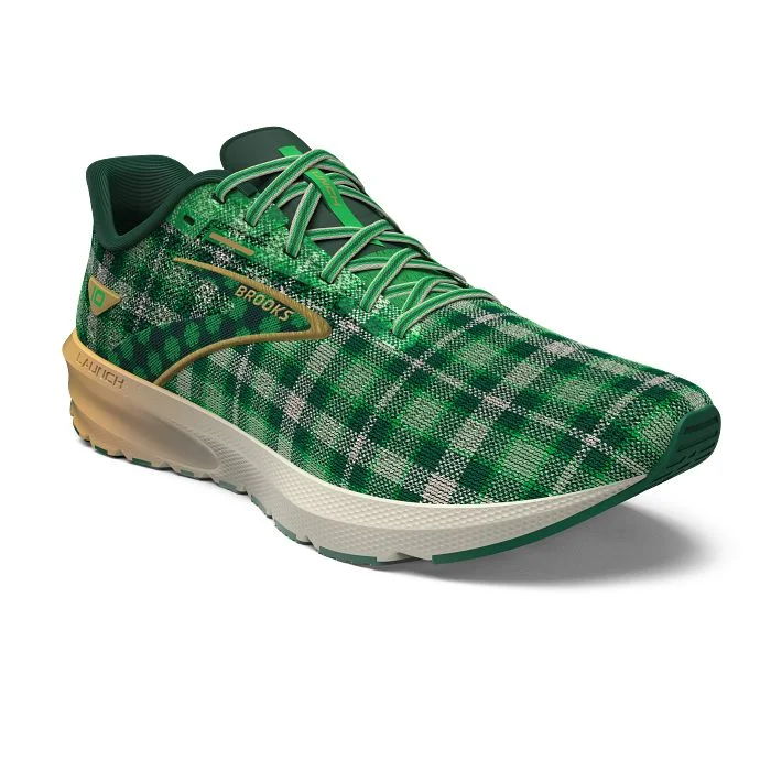 trendy formal shoes for men-Mens Brooks Running Launch 10 Run Lucky in Toucan/Verdant/Vanilla