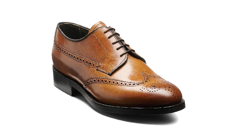 comfortable men’s leather shoes for office-Livingston - Brown Pull Up