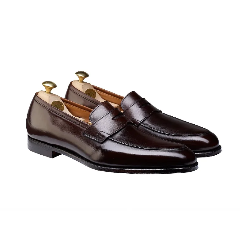 casual formal shoes for men-Crawford Dark Brown Antique Calf