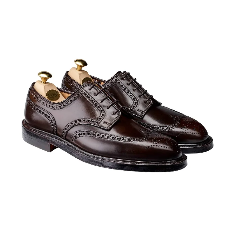 classic black leather shoes for weddings-Pembroke Dark Brown Cordovan