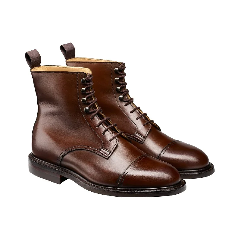 men’s leather shoes for office and business-Jane Dark Brown Burnished Calf