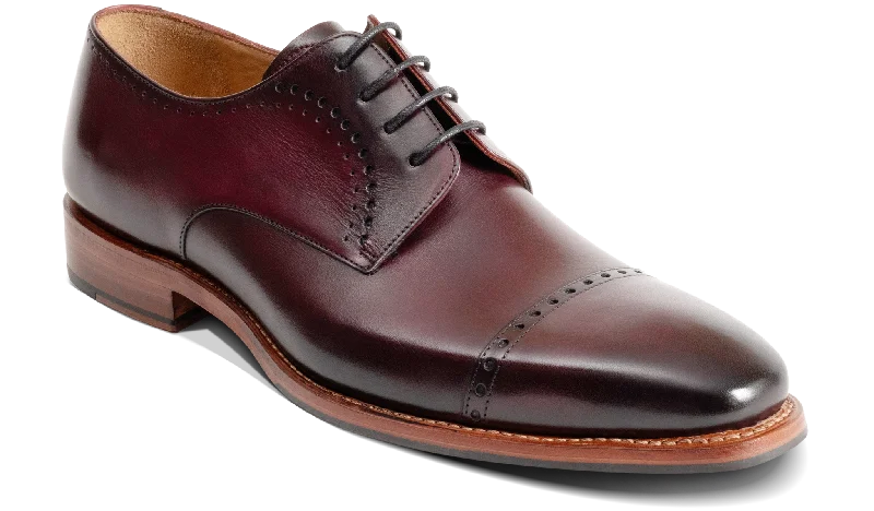 sleek formal shoes for men with low heel-Noah - Burgundy Hand Patina