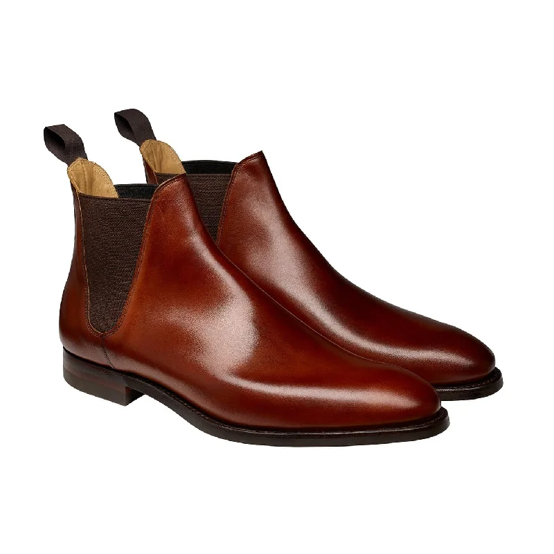 luxury leather dress shoes with sleek finish-Chelsea 8 Chestnut Burnished Calf