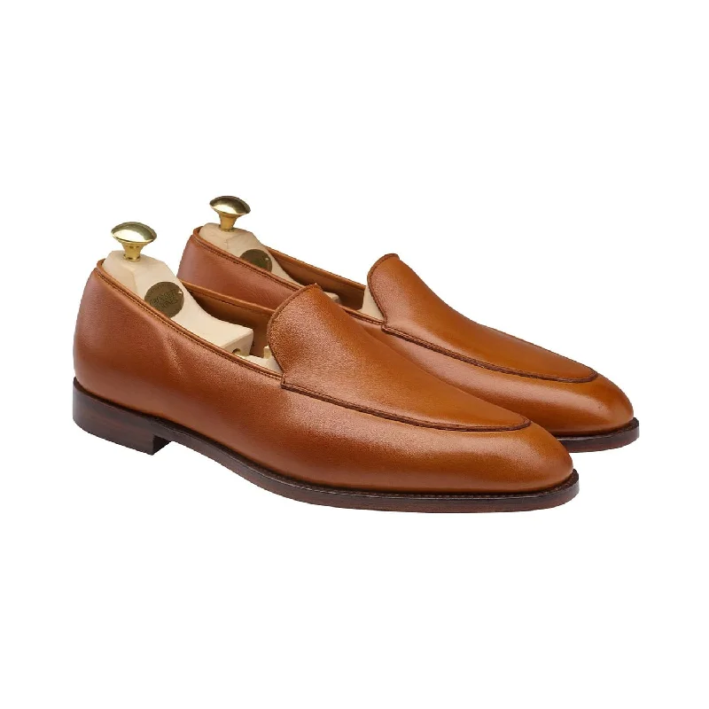 men’s leather shoes with modern design-Cannes Tan Milled Calf