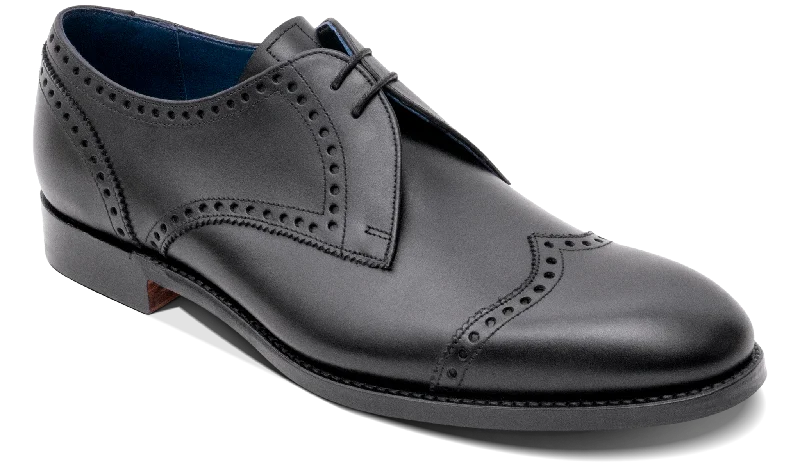 luxury oxford shoes for men-Matlock - Black Calf