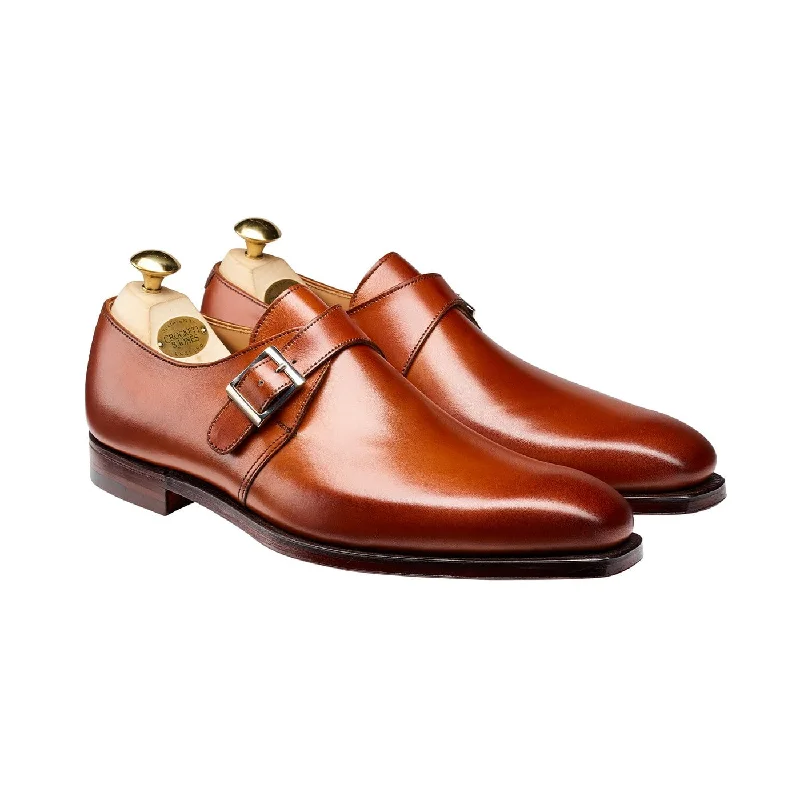 classic wedding shoes for men-Monkton Chestnut Burnished Calf