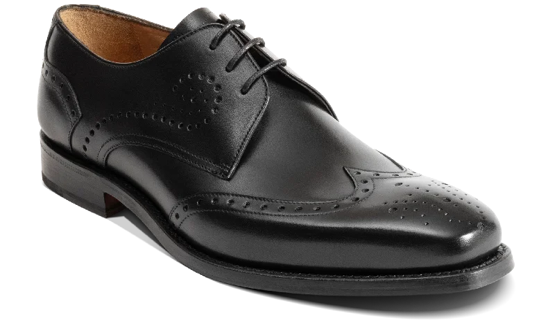 black leather shoes for formal occasions-George - Blk Calf