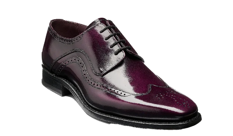 classic oxford leather shoes for men-Matt 2 - Aubergine Hi-Shine