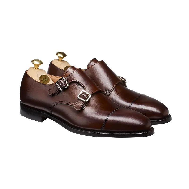 comfortable formal shoes for weddings-Lowndes 4 Dark Brown Burnished Calf