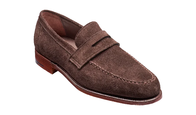 elegant brown oxford shoes for business wear-Jevington - Bitter Choc Suede