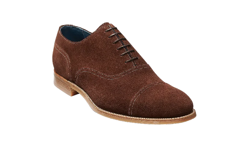 men’s formal shoes with padded insole-Pullman - Mid Brown Suede