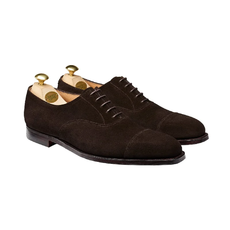 best quality men’s dress shoes-Hallam Espresso Calf Suede