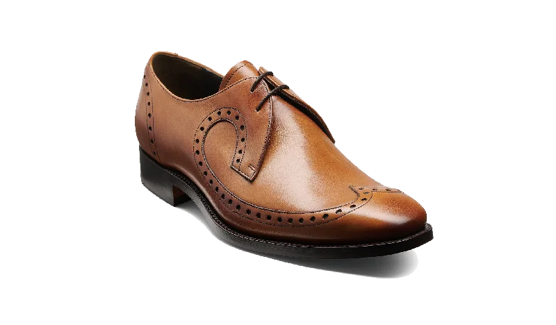 elegant formal shoes with polished finish-Woody - Tan Calf