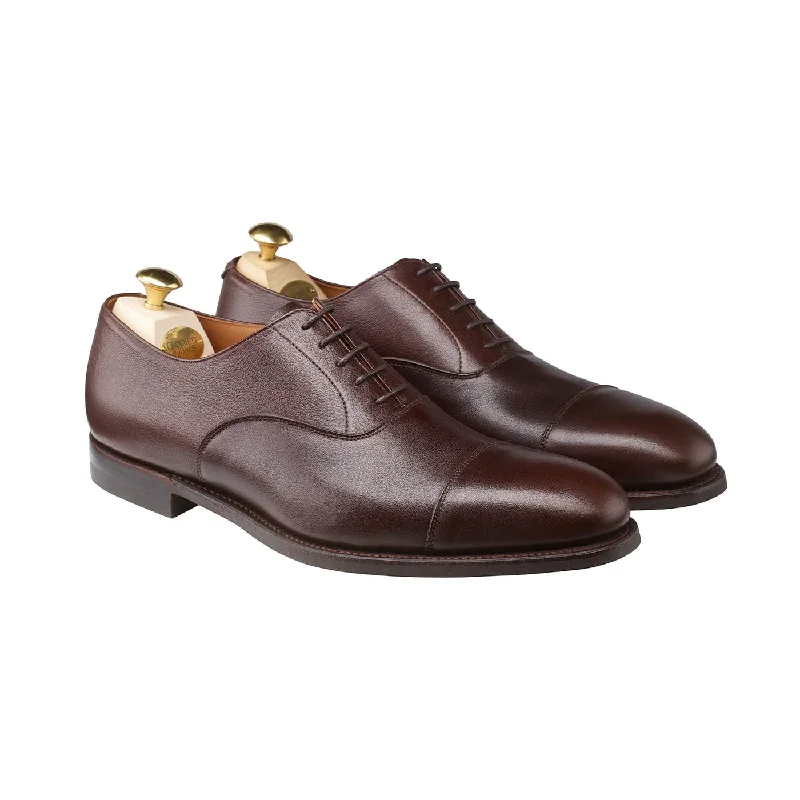 men’s lace-up dress shoes-Dorset Dark Brown Milled Calf