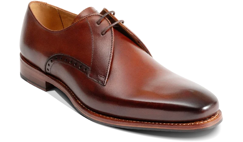 elegant formal shoes with polished finish-Oscar - Brown Hand Patina