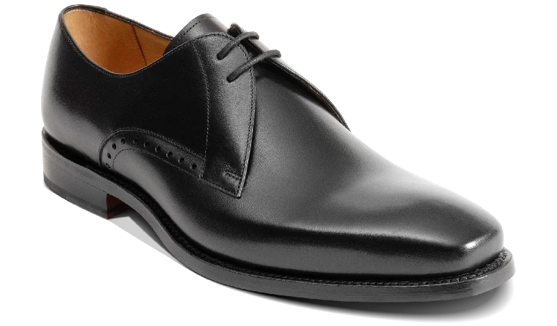 men’s dress shoes with smooth upper-Oscar - Black Calf