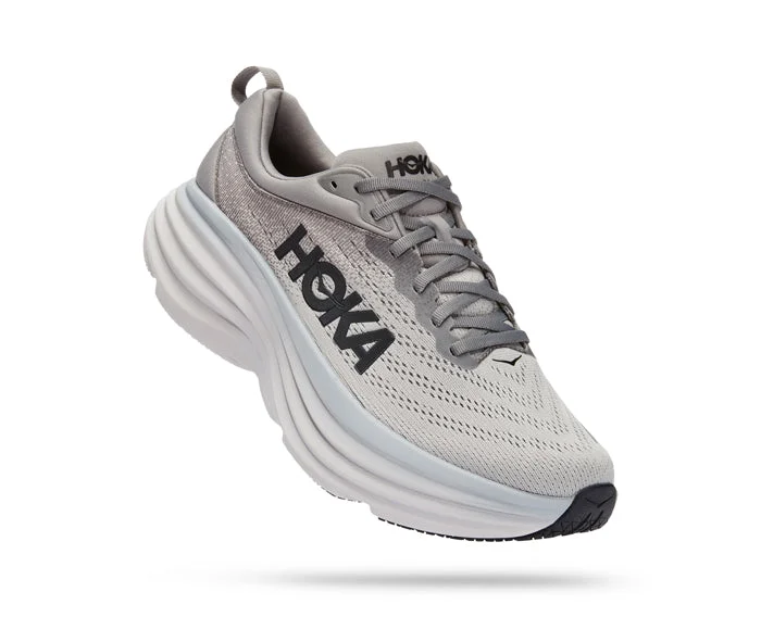 stylish dress shoes for special occasions-Mens Hoka Bondi 8 Extra Wide in Sharkskin/Harbor Mist