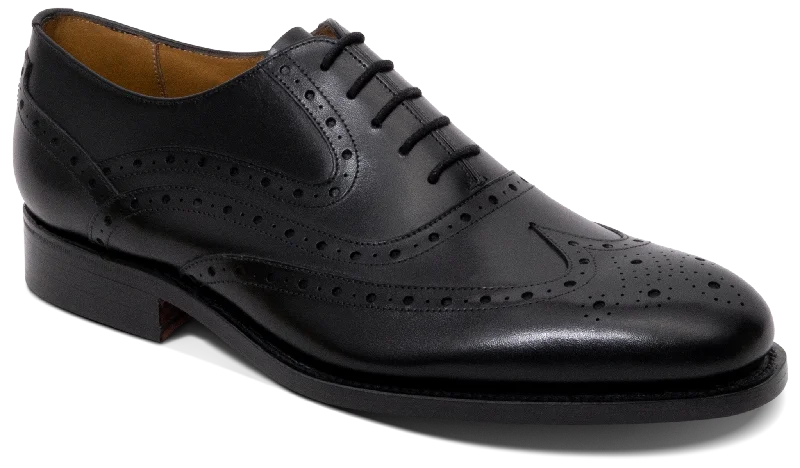 men’s formal shoes with side zipper-Liffey - Black Calf