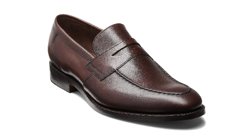 brown formal shoes for office wear-Warner - Walnut Hand Painted