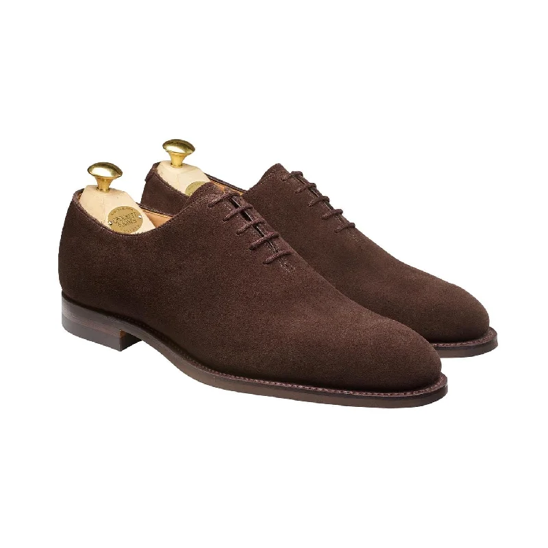 durable leather shoes for men-Goodwood Dark Oak Suede