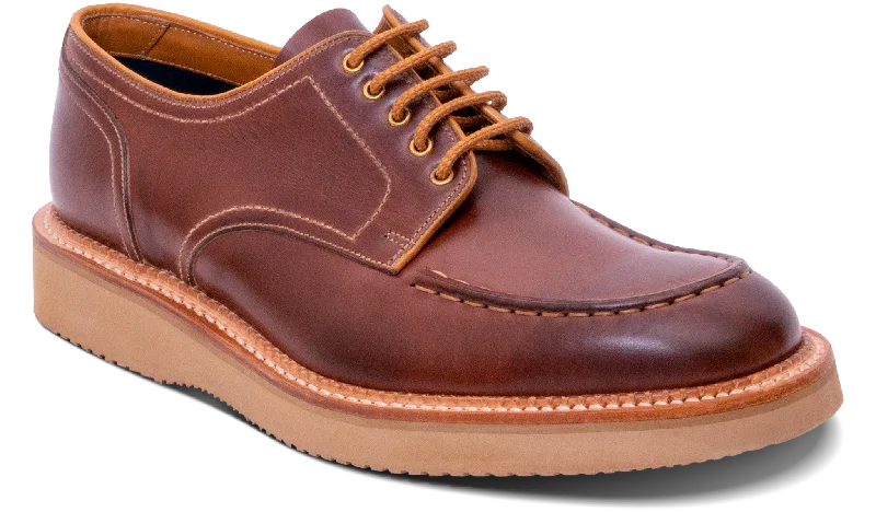 men’s lace-up dress shoes-Michigan - Brown Waxy Calf