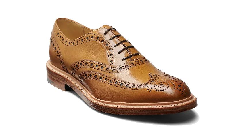 formal shoes with polished leather for men-Station - Cedar Calf