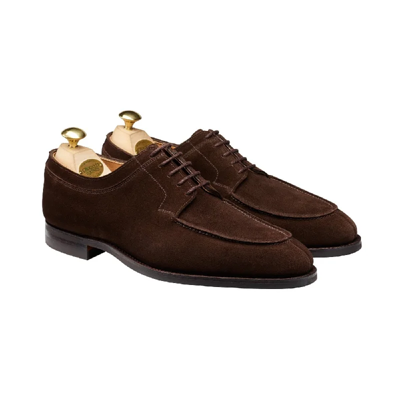 comfortable oxford shoes with rubber sole-Hardwick Dark Brown Suede