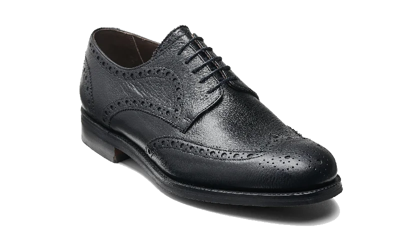 stylish dress shoes with lace-up closure-Grassington - Black Grain