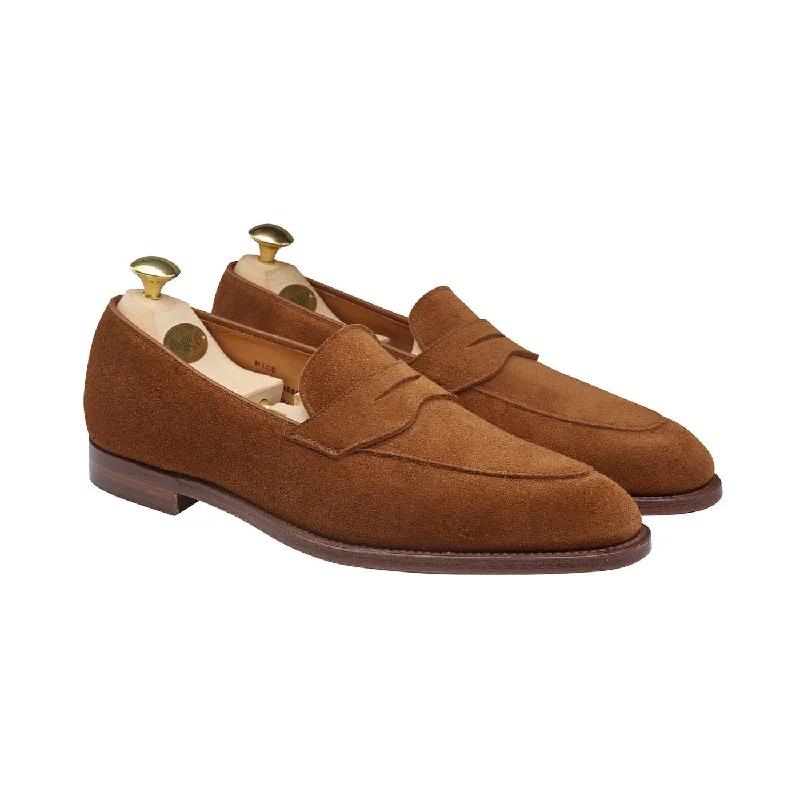 best men’s formal shoes with rubber sole-Nice Tobacco Calf Suede