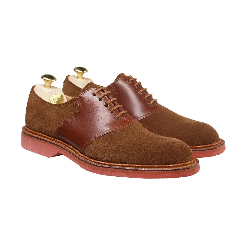 men’s leather shoes with modern design-Penn Snuff Suede & Bracken Calf