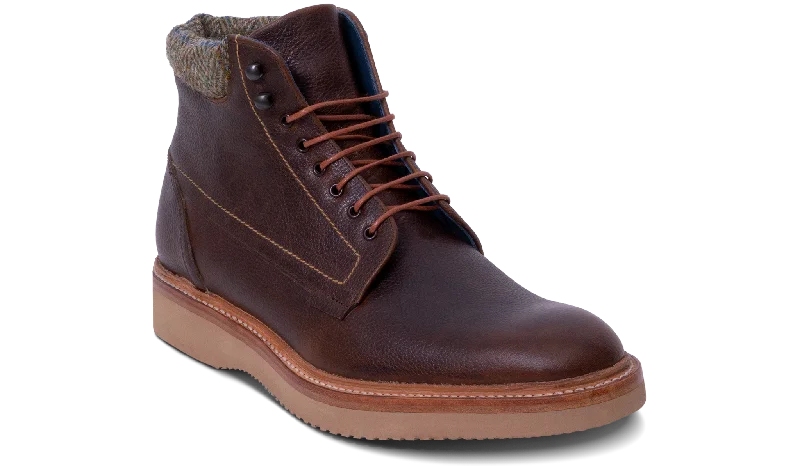 casual formal shoes with leather upper-Brookville - Ansiao Brown