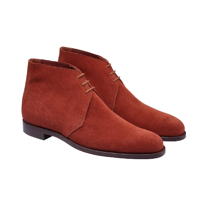 men’s formal shoes with comfort-Chukka Terracotta Suede