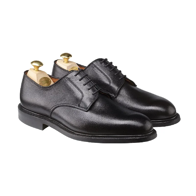 slip-on black dress shoes for men-Grasmere Black Milled Calf