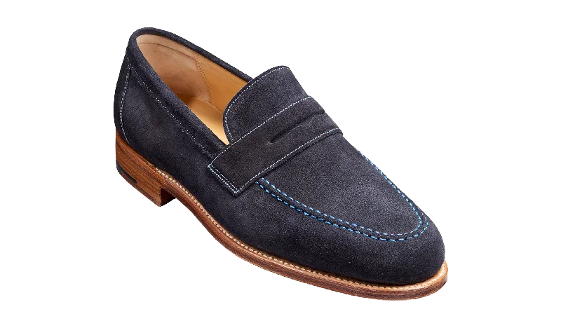 best dress shoes with arch support-Jevington - Dark Navy Suede