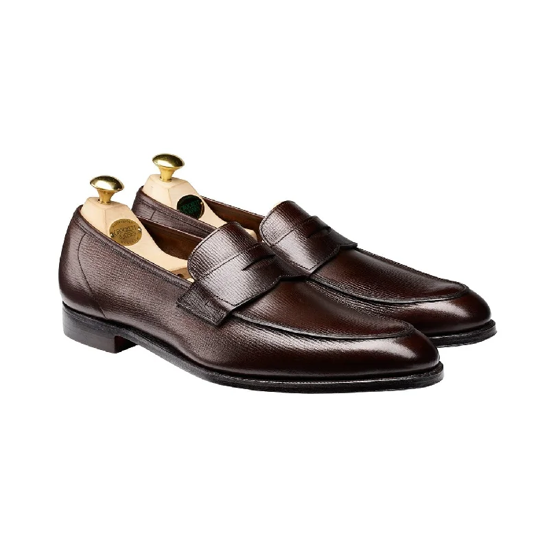 stylish dress shoes for evening wear-Cadogan Dark Brown Willow Grain