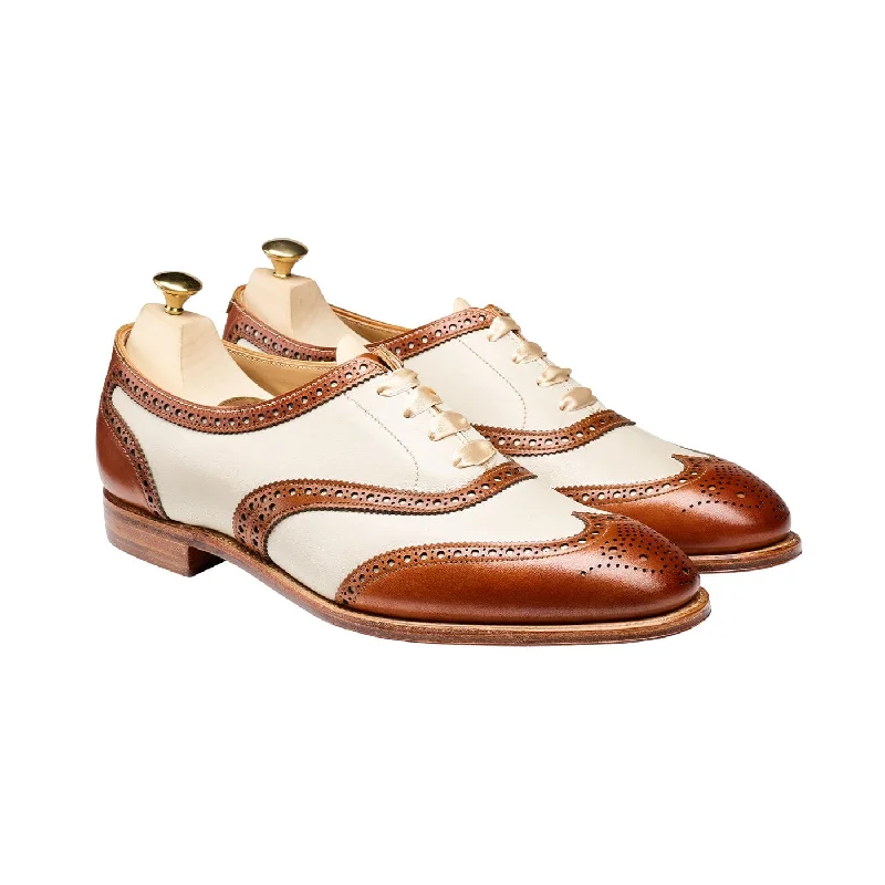 leather slip-on shoes for men-Alice Tan & Ivory Burnished Calf