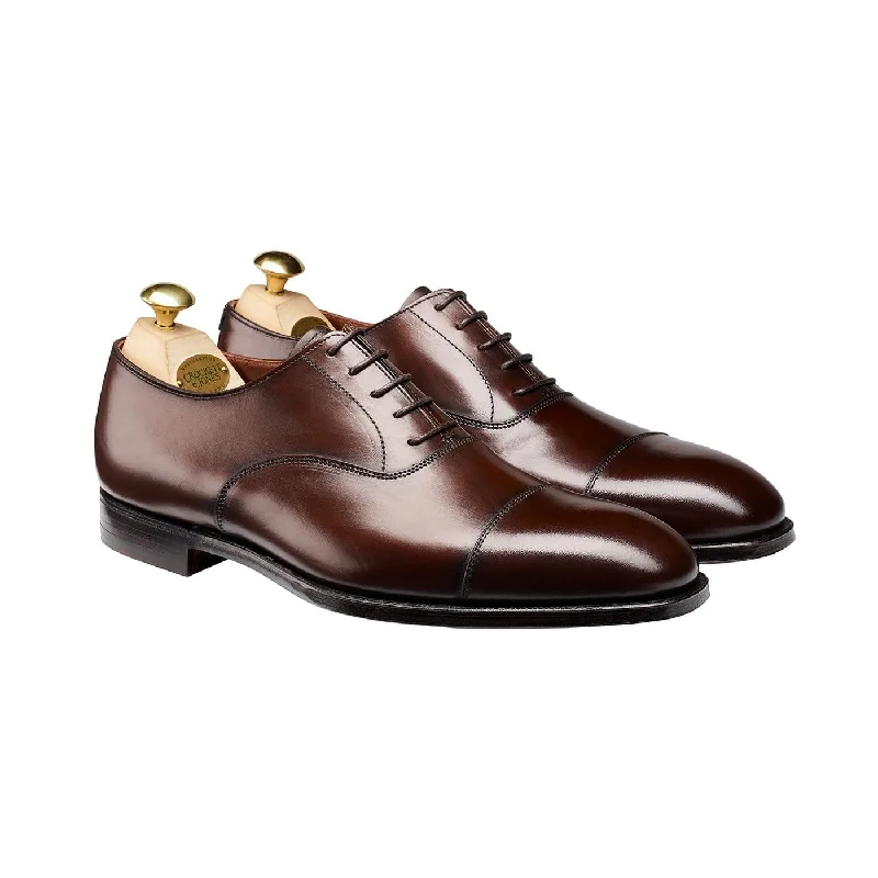 formal dress shoes with sleek design-Audley Dark Brown Antique Calf