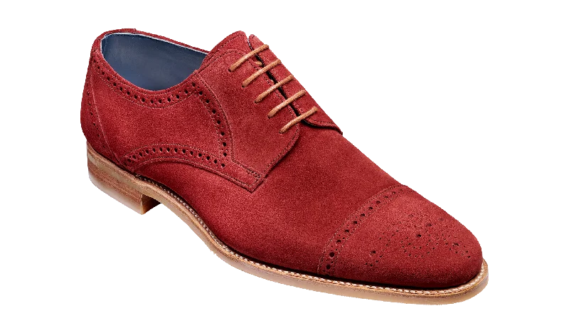 formal shoes with rubber sole for men-Nixon - Burgundy Suede