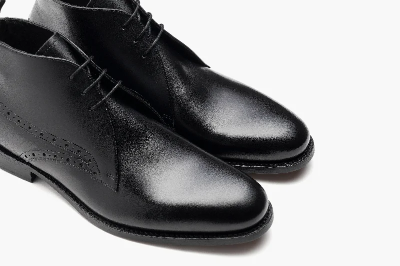 sleek black dress shoes for men-Fulham - Black Calf