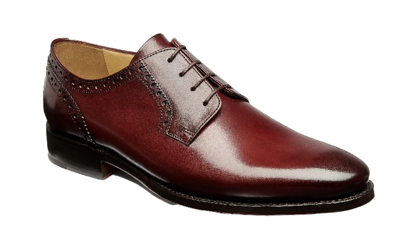 leather business shoes for men-Morriston - Burgundy Calf