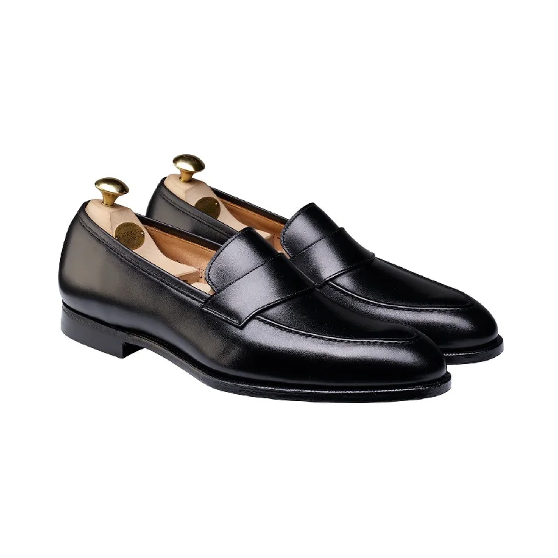 classic black oxford shoes for men-Harcourt Black Calf